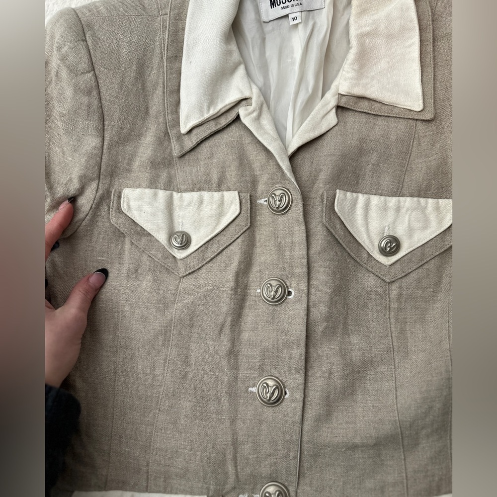 Moschery linen blazer - Picture 2 of 7